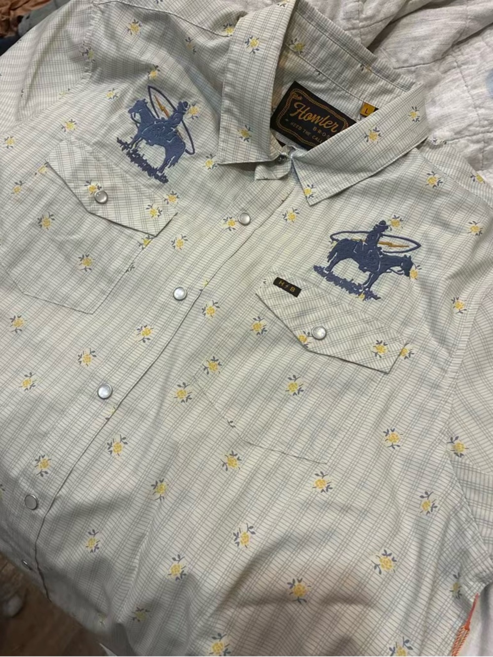 Howler Bros -RARE Crosscut Deluxe Short Sleeve OUTPOST RIDER Gaucho Style MEDIUM - Picture 3 of 5